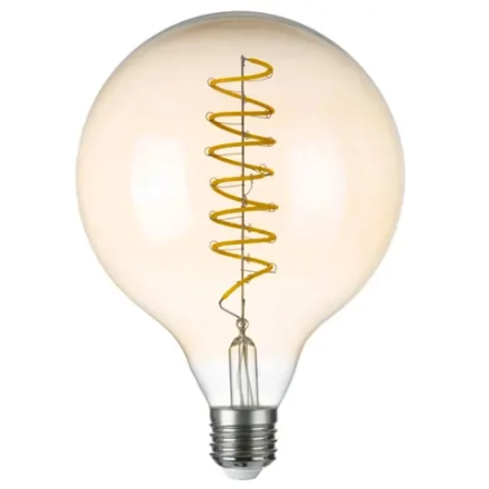 933302 Лампа энергосберегающая LED FILAMENT 220V G125 E27 8W=80W 700LM 360G CL/AM 3000K 30000H