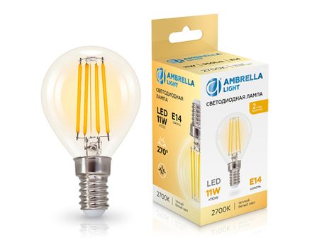 Лампа светодиодная Filament 451133 LED P45 11W E14 2700K 220-240V