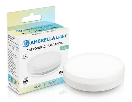 Лампа светодиодная 530904 LED GX53 9W IC 4000K 175-265V