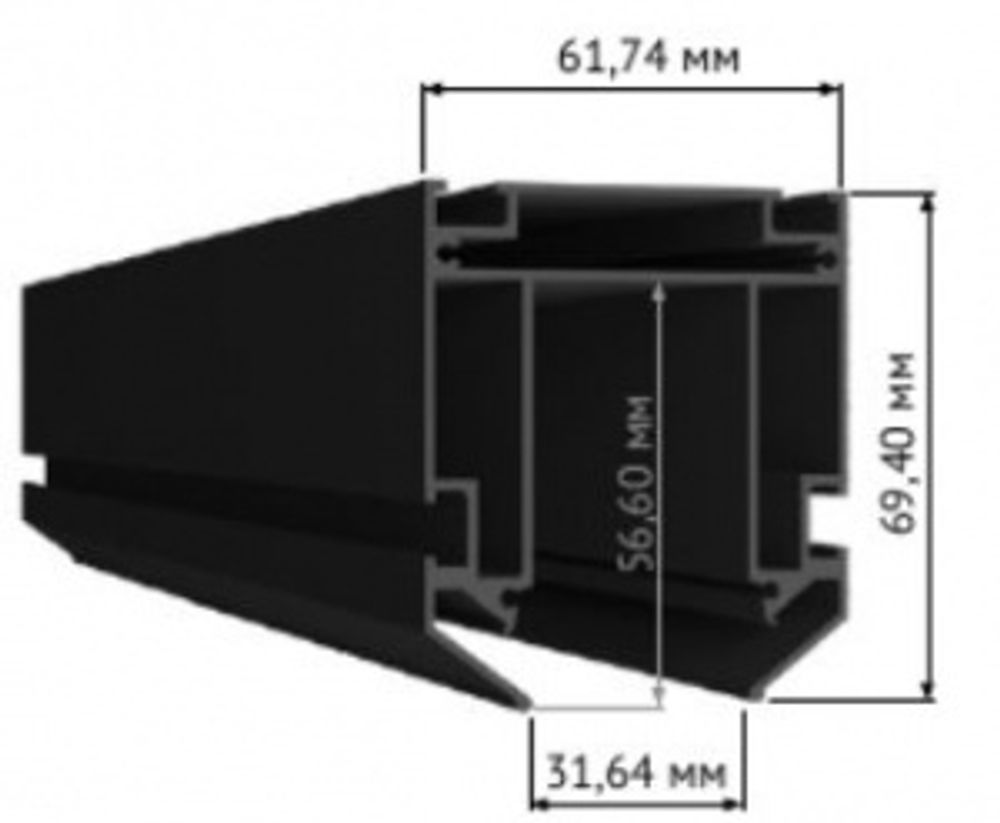 ST015.129.02 Профиль для монтажа SKYLINE 220 в натяжной ПВХ потолок (S25) ST-Luce  Длина 2 000мм