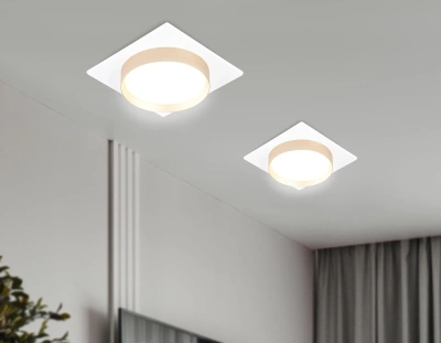 Светильник встраиваемый TN5230 WH/GD белый/золото GX53 max 12W 110*110*35