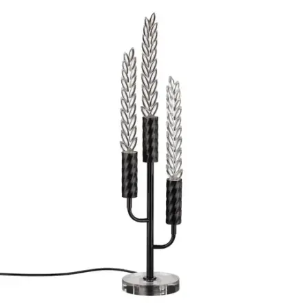 5459/9TL L-VISION ODL_EX26 041 черный глянцевый/прозрачн./металл/стекло/хрустальное стекло Настольная лампа LED 9W (3*3W) 3000K 460Лм KOLOS