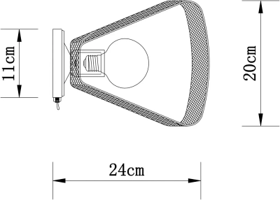 Бра Arte Lamp MAASYM A7044AP-1BK, 1хE27