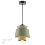 4992/1A PENDANT ODL23 521 зеленый/золотой/металл/экокожа Подвес E27 60W KRESSA