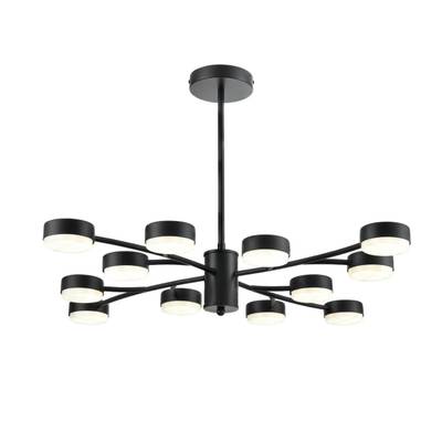 8117/12 COMFI LN25 195 черный, металл Люстра LED GX53 12*7W 220V TORINA