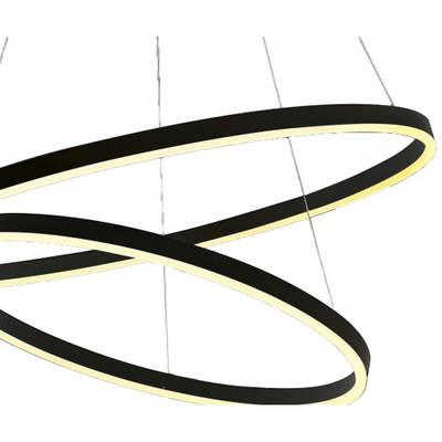 08220,19A(4000K) Люстра диммируемая Тор черный d80+60 h150 Led 86W (4000K)