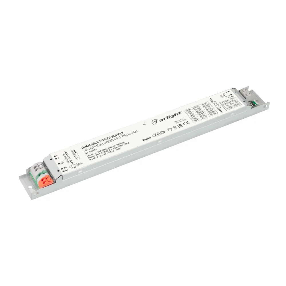 Блок питания ARJ-SP-150-LINEAR-PFC-DALI2-ADJ (150W, 120-330V, 0.5-1.0A) (Arlight, IP20 Металл, 5 лет) Блок питания ARJ-SP-150-LINEAR-PFC-DALI2-ADJ (150W, 120-330V, 0.5-1.0A) (Arlight, IP20 Металл, 5 лет)