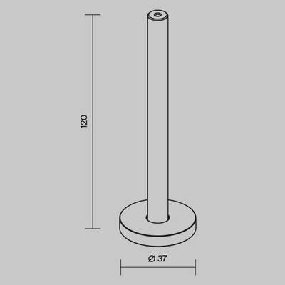 Крепление настенное/потолочное Levity для круглого шинопровода, TRA184CW-R-11B. TM Maytoni