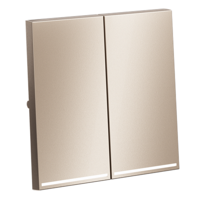 VLSM000410 Клавиши для выключателя/переключателя двухклавишного с подсветкой, S70 Metal (платина). (ТМ Maytoni)