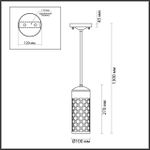 4834/1 NATURE ODL21 742 черный/стекло Ландшафтный светильник-подвес E27 1*60W IP44 DUNES