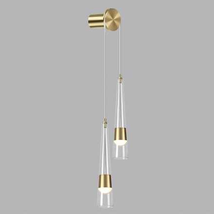 5043/24WL L-VISION ODL24 301 глянц.золото/прозрачный/металл/стекло Бра LED 24W 3000K 2536Лм LUMP