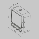 Wi-Fi выключатель двухканальный 300Вт, MS008. TM Maytoni