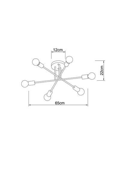 Потолочная люстра Arte Lamp ALASTOR A5435PL-6WH, 6хE27