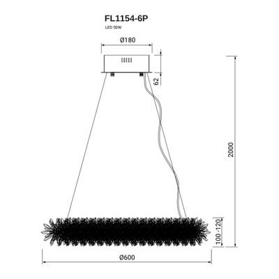 Подвесная люстра Tesoro FL1154-6P, LED