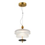 SL6122.313.01 Светильник подвесной ST-Luce Латунь/Прозрачный, Латунь LED 1*8W 3000K