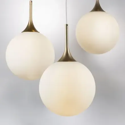 813033 Подвес GLOBO 1х40W E14 champagne gold/white Lightstar