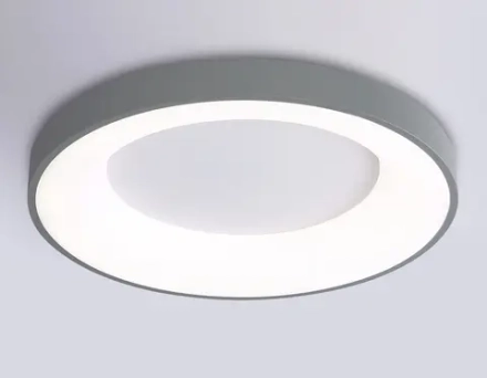 Потолочный светодиодный светильник FZ1402 GR серый IP20 48W 3000K-6500K D500*50 (ПДУ ИК)