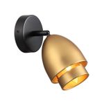 8001/1W MODERNI LN25 166 черный/античное золото металл/металл Настенный светильник Е14 40W 220V AVRORA