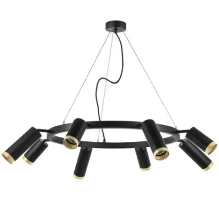 LR01837487440 Люстра RULLO 8х50W GU10 ЧЕРНЫЙ (571018+214437-4+214487-4+203440-8)
