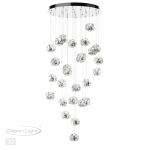 5084/120L L-VISION ODL25 561 хром/прозрачный/металл/акрил Люстра каскадная LED 120W 4000K 6000Лм JEMSTONE