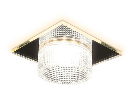 Встраиваемый точечный светильник TN355 CH/CL хром/прозрачный GU5.3+3W (LED WHITE) 95*95*45