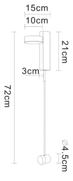 Настенный светильник Arte Lamp MIRACH A2142AP-10PB, 1хLED