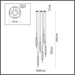 4794/72L PENDANT ODL21 479 бронзовый/белый Подвес LED 72W REEDS
