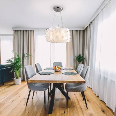 Подвесной светильник с перламутром 60005/4 хром