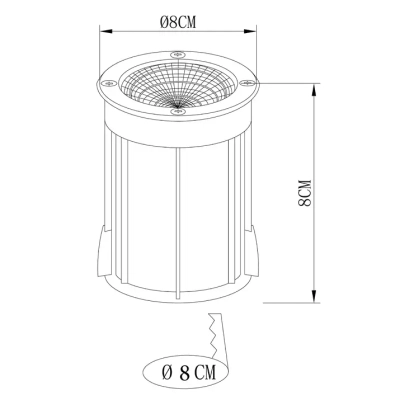 Тротуарный светильник Arte Lamp PIAZZA A6205IN-1SS, 1хLED