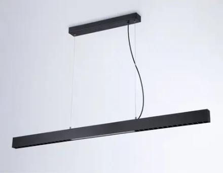 Подвесной светодиодный светильник FL5966 BK черный 48W 4200K 1200*35*1305 (Без ПДУ)