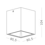 ST168.452.01 Светильник потолочный Черный GU10 1*50W IP20 L82,5xW82,5xH104 220V Без ламп