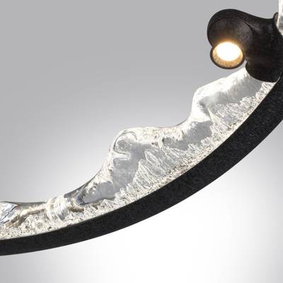 7001/55L HIGHTECH ODL25 253 Подвесной светильник черный ice crack/акрил разд. Вкл. с ПДУ IP20 LED 55W 1873Лм 3000/4000/5700K CRI &gt; 90 CAYON
