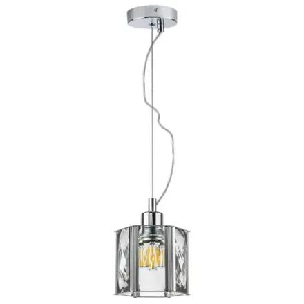 722014 Люстра LIMPIO 1х40W E27 ХРОМ/ПРОЗРАЧНЫЙ Lightstar