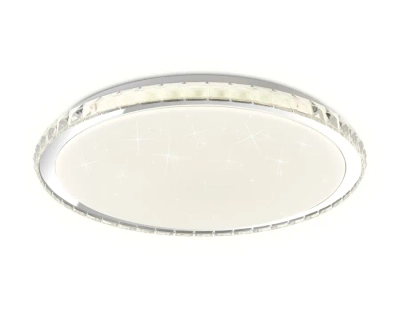 Светодиодный светильник c подсветкой RGB FF501 CH хром 60W 3000-6400K D400*70 (ПДУ ИК)