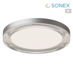 7728/112L MITRA LED SN Светильник металл/акрил/серебро/прозрачный LED 112Вт 4000K D500 IP20 INFINITA