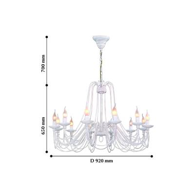 Подвесная люстра Chateau 2164-12P, 12*E14*40W. ТМ F-Promo