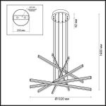 3890/96L L-VISION ODL20 328 черный/металл Подвесной светильник LED 4000K 96W 220V RUDY