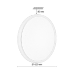 7709/DL COLOR SN 154 Светильник пластик/белый/желтый LED 48Вт 4000К D420 IP43 KEZO YELLOW