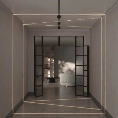 Трековый светильник Контур / Outline Exility 4000K 6Вт 180°, TR090-2-6W4K-B. TM Maytoni
