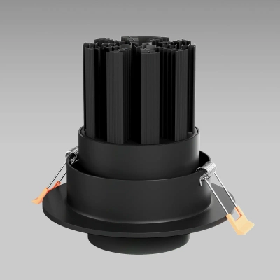 Встраиваемый светодиодный светильник с регулировкой угла освещения Zoom 15W 4200K черный 9920 LED