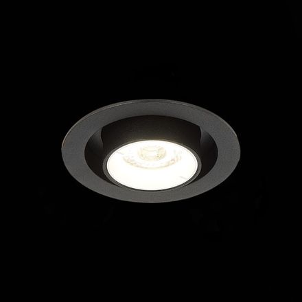 ST702.438.12 Св-к встр. Черный LED 1*12W 3000K 900Lm Ra80 24° IP20 D90xH92 180-240V
