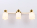 Настенно-потолочный спот TR3972/3 BS/FR латунь/белый матовый E27*3 max 40W 460*80*140