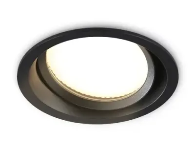 Светильник встраиваемый TN6653 BK черный IP44 GX53 D110*48