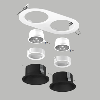 D6560707WMOD Светильник DOMINO ROUND под LED модуль/лампу МR16 (214656+214607+214607+214006+214006)