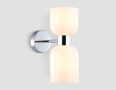 Светильник настенный LH56087/2 СH/FR хром/белый матовый E14*2 max 40W 215*120*300