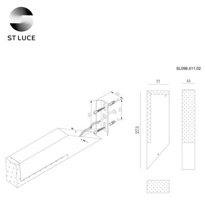 SL096.411.02 Светильник уличный настенный ST-Luce Черный/Белый LED 1*6W 4000K