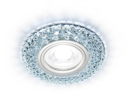 Встраиваемый точечный светильник со светодиодной лентой S291 CH хром/прозрачный хрусталь/MR16+3W(LED COLD)