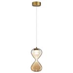 5093/4L PENDANT ODL25 415 античн.бронза/прозрачн./янтарный градиент/металл/стекло Подвес LED 4W 4000K 388Лм GLESSI