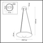 7047/41L HIGHTECH ODL25 269 Подвесной светильник бронзовый/металл/акрил IP20 LED 41W 3000K 2460Лм 220V FUSO