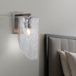 Настенный светильник с плафоном из фактурного стекла 381/1